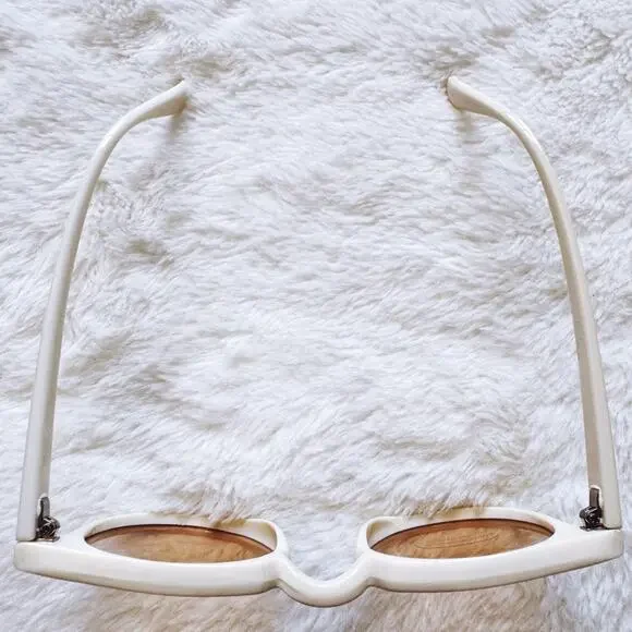 Pablo White Round Sunglasses - Picture 5 of 13